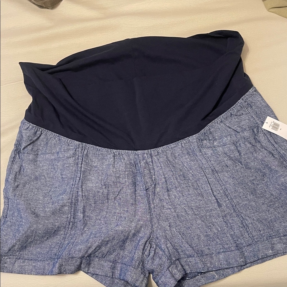Old Navy High Waist Blue and Black Women's Shorts